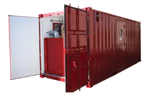 Containerized dewatering systems for drilling waste water