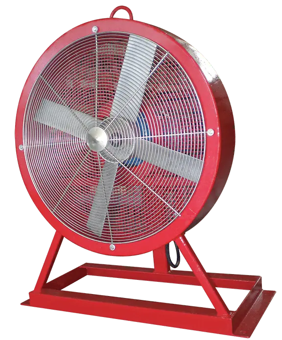 Bug Blaster portable ventilation fan for insect control at work sites
