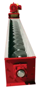 MAX2000 screw conveyor with open trough showing the auger
