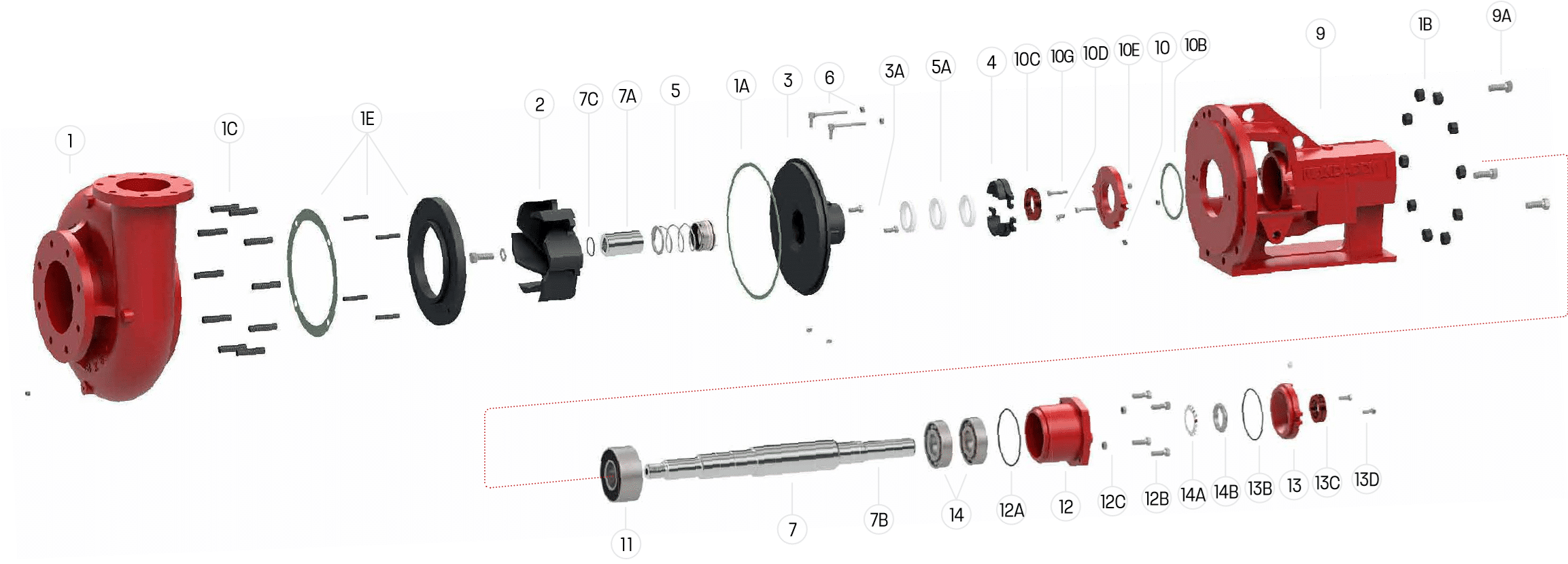 Makdaddy Centrifugal Pumps Exploded View